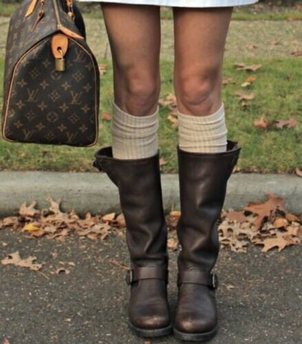 Frye Vintage Black Leather Knee High Veronica Slouch Boot Size 8.5